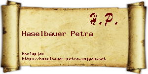 Haselbauer Petra névjegykártya